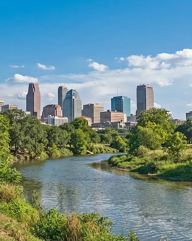 Fort Worth skyline from the Trinity River trail
