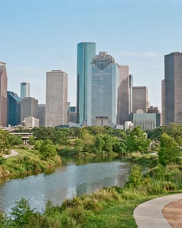 Houston skyline from Buffalo Bayou Park